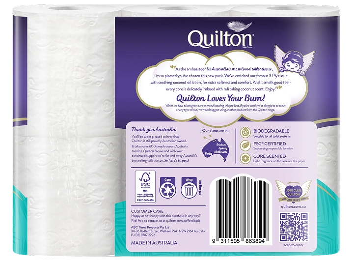 Coconut Oil 3 Ply Toilet Paper