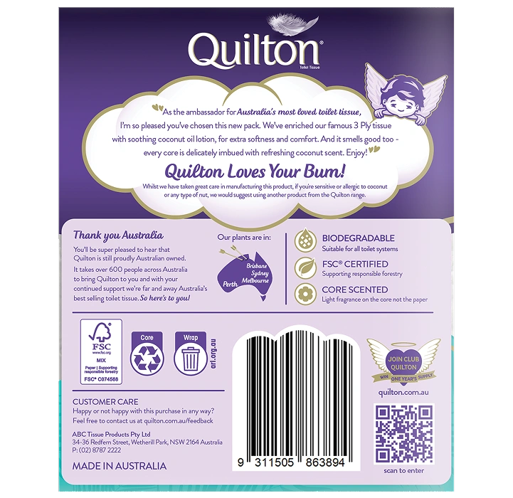 Coconut Oil 3 Ply Toilet Paper
