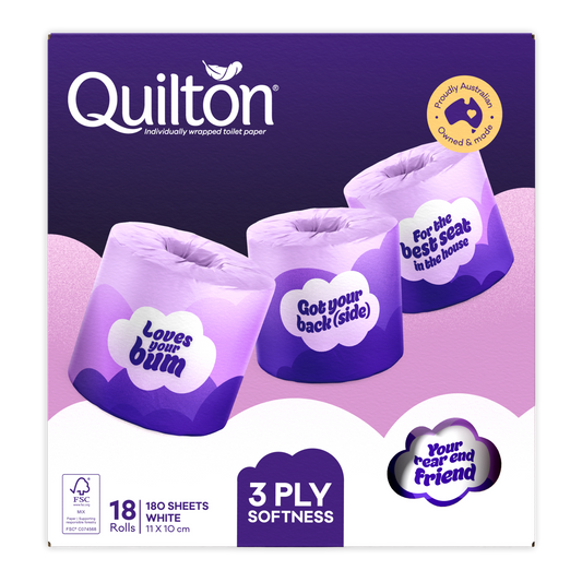 Quilton Plastic Free Single Rolls 18 Pack